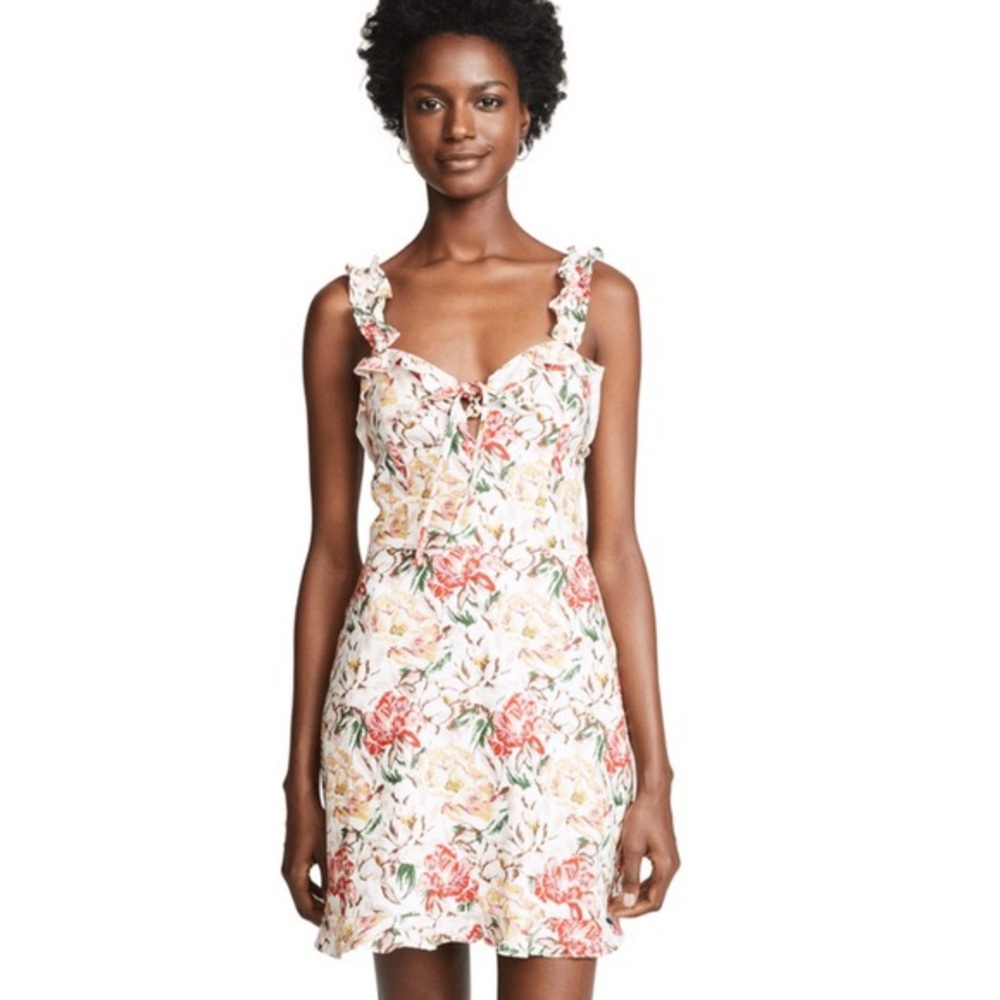 Wayf Cybill Lace up mini dress size S